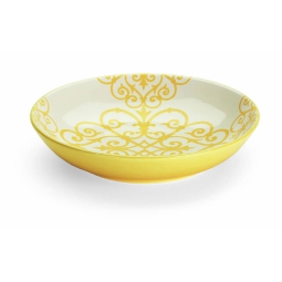 PIATTO D20CM BIANCO      DECORO GIALLO