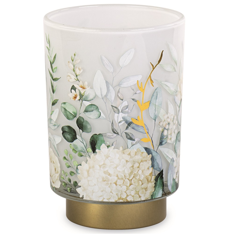 LAMPADA VETRO D10H14CM   FANTASIA FIORI GIFTBOX