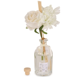 DIFFUSORE H27CM BOTT.TRAS PEONIA FOGLIE SC.REGALO