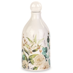 BOTTIGLIA OLIO H16CM 30CL PEONIA FOGLIE GIFTBOX