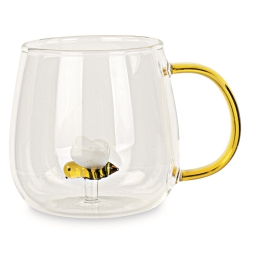 MUG IN VETRO CON APE     D9H9CM GIFTBOX