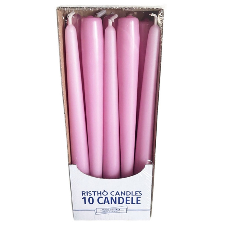 CANDELA CONICA 10PZ 25CM ROSA