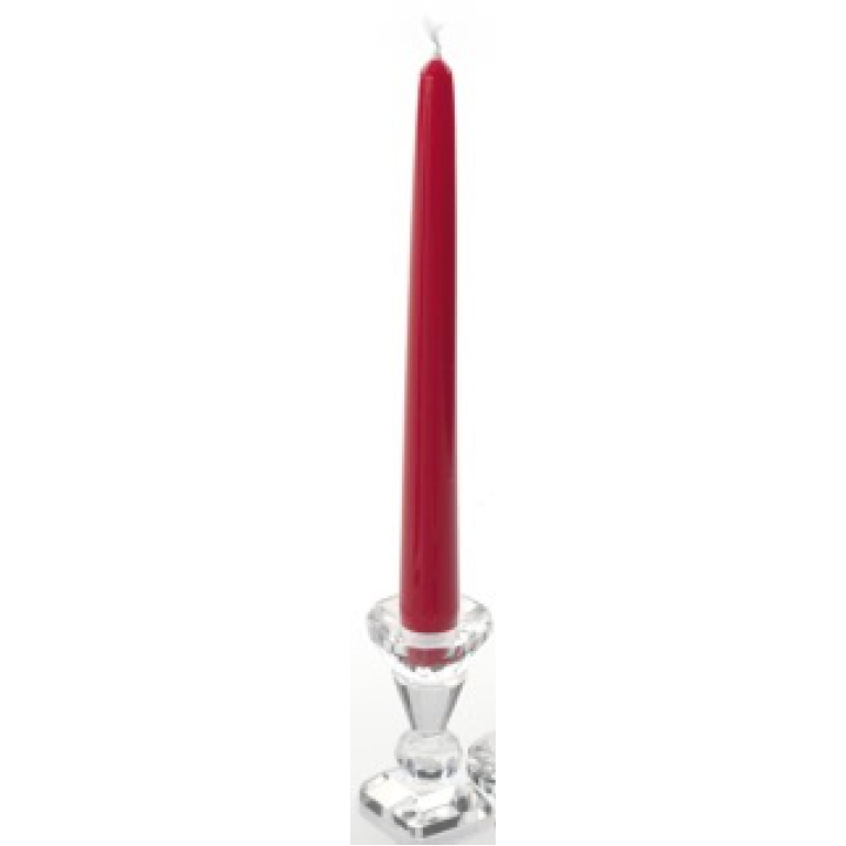 CANDELA CONICA 6PZ 25CM ROSSO LACCATO