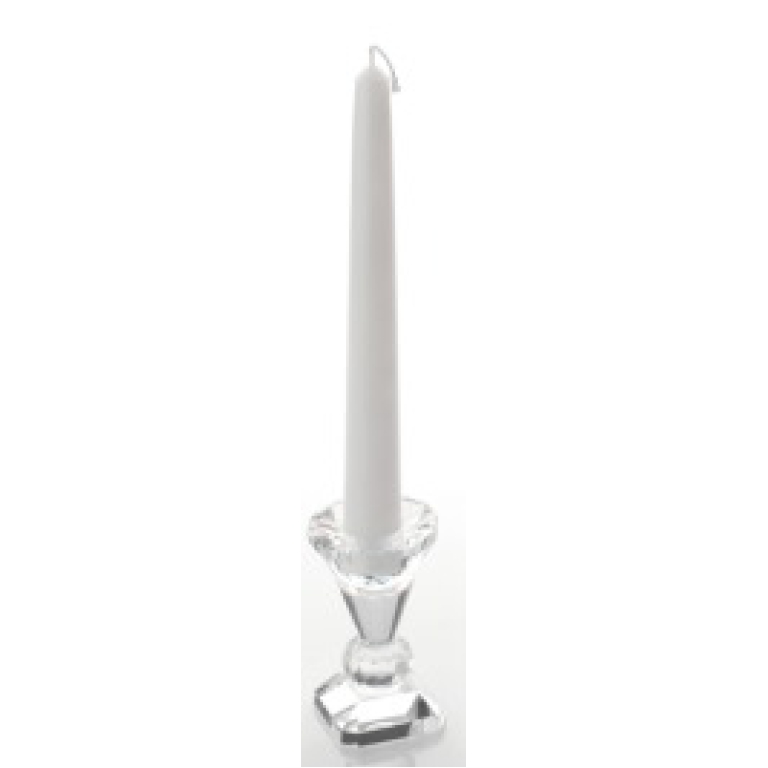 CANDELA CONICA 6PZ 21CM  BIANCO LACCATO