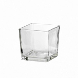 VASO QUADRATO 12X12H12CM VETRO TRASPARENTE