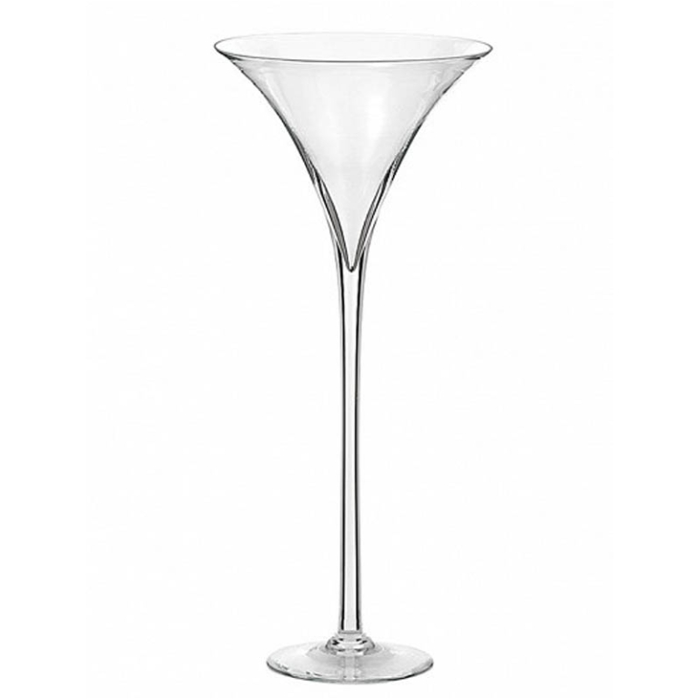 VASO MARTINI D35H90CM VETRO TRASPARENTE