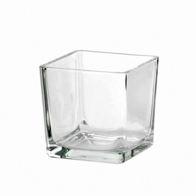 VASO QUADRATO 14X14H14CM VETRO TRASPARENTE