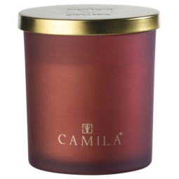 CANDELA 140GR D8H8CM     OPACO ROSSO PEPE E LEGNI