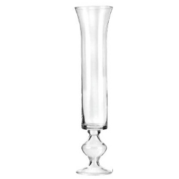 VASO ALTO+BASE D17H80CM  VETRO TRASPARENTE