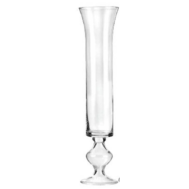 VASO ALTO+BASE D17H80CM  VETRO TRASPARENTE