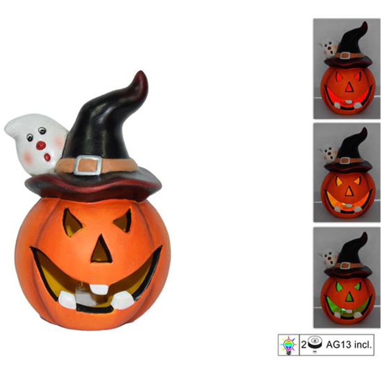 ZUCCA CON CAPPELLO E LUCE 10X12CM