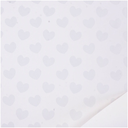 BOBINA PPL 100CMX25MT    CUORI FONDO BIANCO