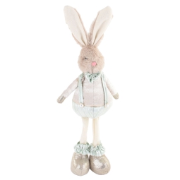 CONIGLIO 13X10H50CM CON  PANTALONCINI VERDI