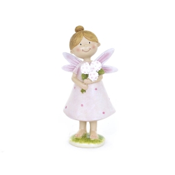 FATA DELLA FORESTA 12X8H24CM POLIRESINA ROSA