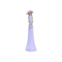 DAMA CON CAPPELLO 10,5X7X36,5CM LAVANDA