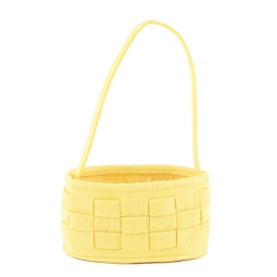 BORSA DI FELTRO 9X8X15CM GIALLO CON MANICO
