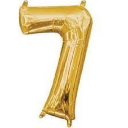 PALLONCINO MYLAR NUMERO 7 ORO 40CM