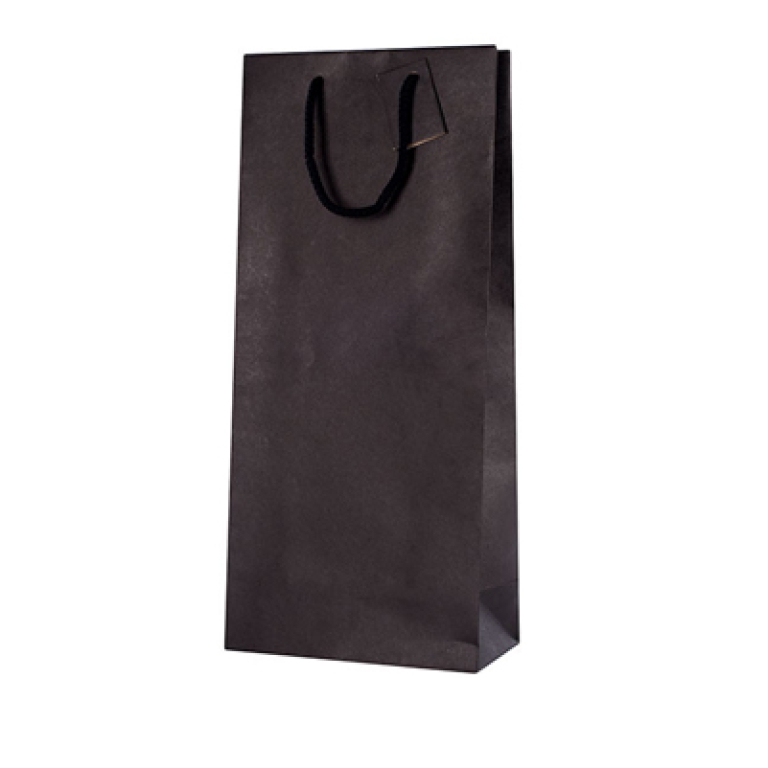 SHOPPER 2 BOTTIGLIE 17X39X9CM KRAFT NERO 10PZ
