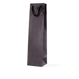 SHOPPER BOTTIGLIA        10X39X9CM KRAFT NERO 10PZ