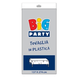 TOVAGLIA PLASTICA        135X270CM ARGENTO BLISTER