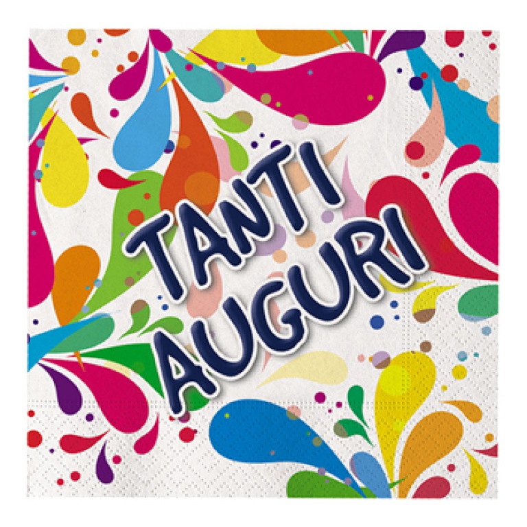 TOVAGLIOLI 20PZ 33X33    TANTI AUGURI