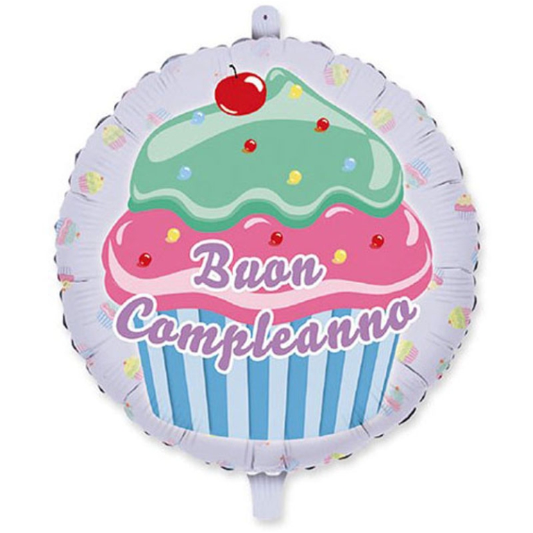 PALLONCINO MYLAR 46CM    CUPCAKE BUON COMPLEANNO