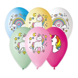 PALLONCINI 50PZ 30CM     LATTICE UNICORNO
