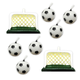 CANDELINE 6 PALLONI CALCI0 CON 2 PORTE H2,7CM