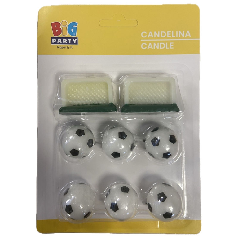 CANDELINE 6 PALLONI CALCI0 CON 2 PORTE H2,7CM 2