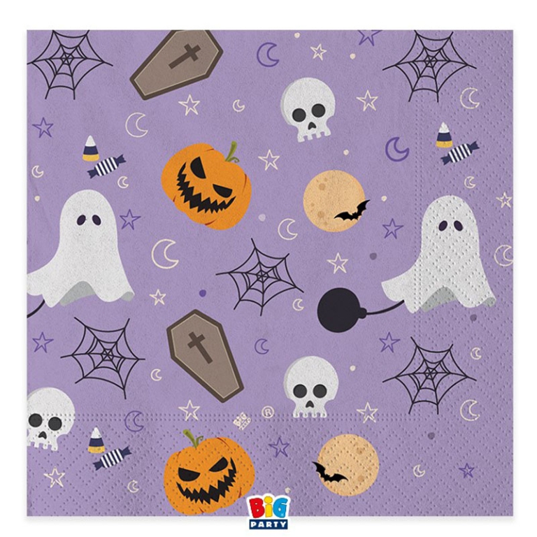 TOVAGLIOLI 33X33CM 20PZ CARTA HAPPY HALLOWEEN