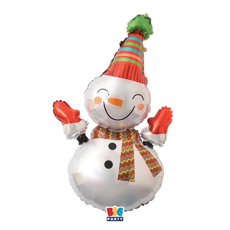 PALLONCINO MYLAR 59X109CM PUPAZZO DI NEVE