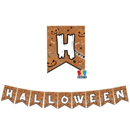 FESTONE CARTONCINO 300X20CM SCRITTA HALLOWEEN