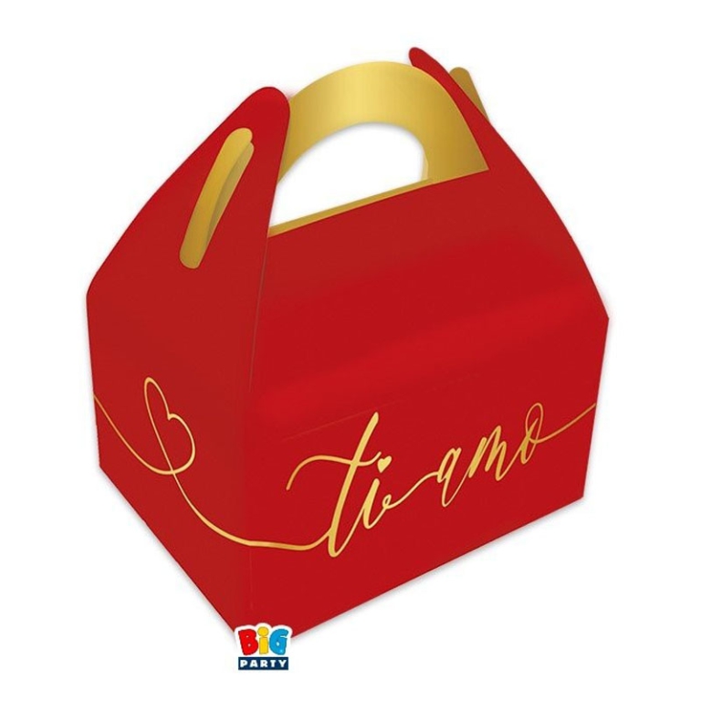 HAPPY BOX 6PZ 15X18X11CM TI AMO GOLD