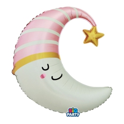 PALLONCINO MYLAR 63X71CM LUNA BABY ROSA