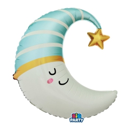 PALLONCINO MYLAR 63X71CM LUNA BABY CELESTE
