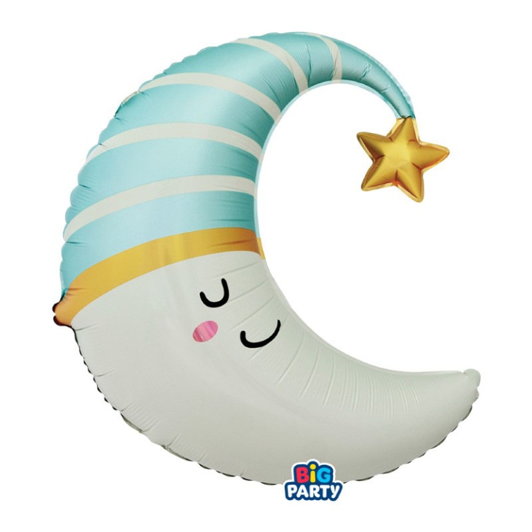 PALLONCINO MYLAR 63X71CM LUNA BABY CELESTE