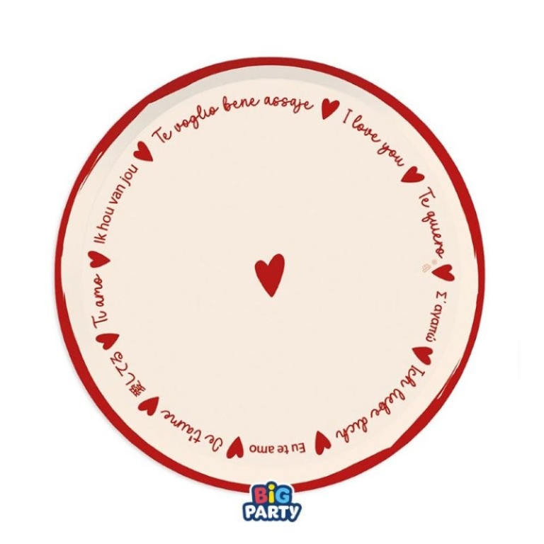 PIATTI 6PZ 24CM WITH LOVE