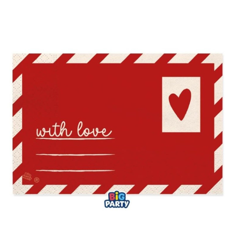 TOVAGLIOLI 16PZ 33X33CM  WITH LOVE