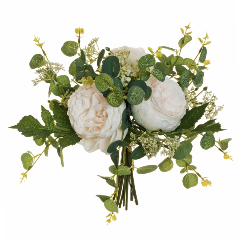 FIORE BOUQUET ROSE H33CM BIANCO