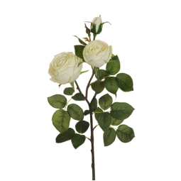 FIORE ROSA REALE H76CM   RAMO CREMA 80-322791