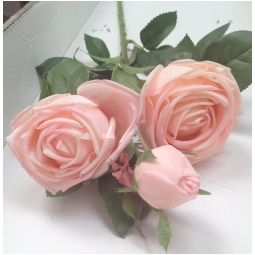 FIORE ROSA REALE H76CM   RAMO ROSA CHIARO