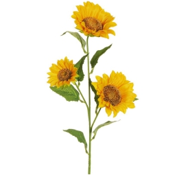 RAMO 3 FIORI GIRASOLE    H70CM GIALLO