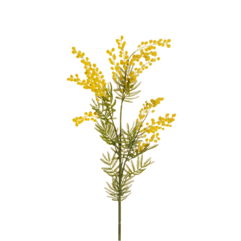FIORE MIMOSA H85,5CM     RAMO GIALLO