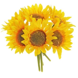 BOUQUET 6 GIRASOLI H22CM GIALLO