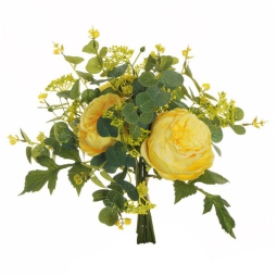 BOUQUET ROSE H38CM GIALLO