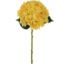 RAMO FIORE ORTENSIA H24CM GIALLO CHIARO