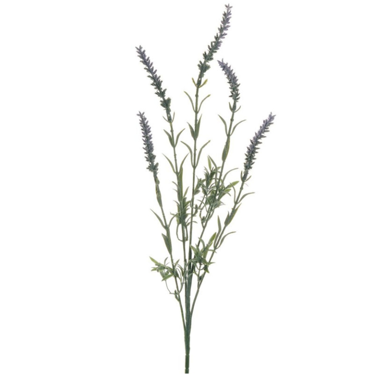 RAMO LAVANDA FLOCCATO    H72CM