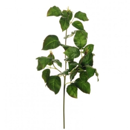 RAMO FOGLIE DI ROSE H65CM VERDE