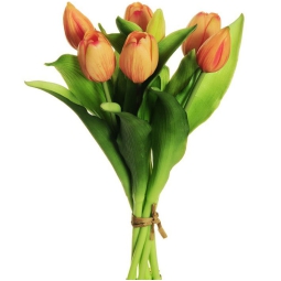 BOUQUET TULIPANI H32CM   SALMONE