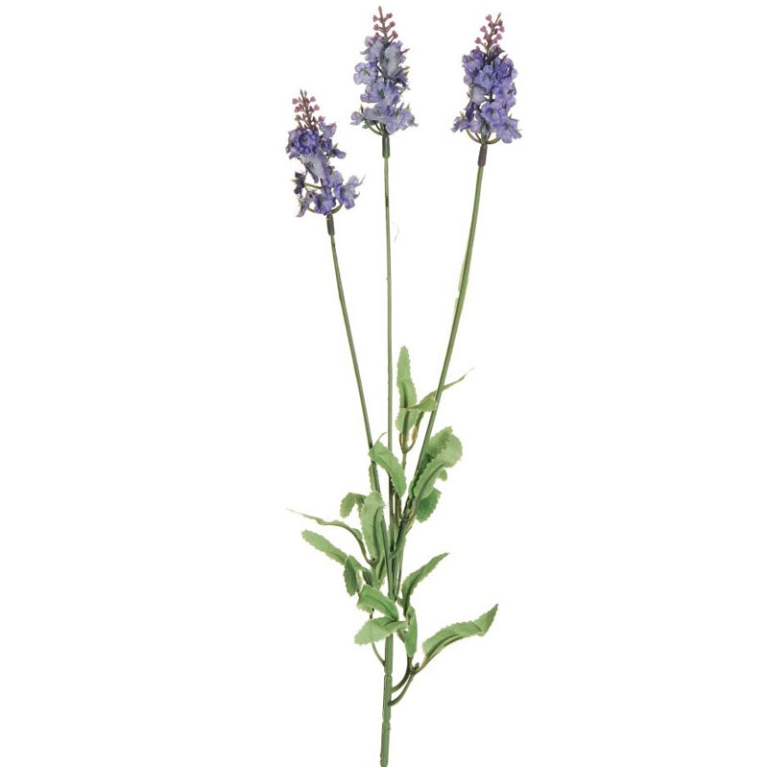 RAMO LAVANDA STELO FLOCCATO H60CM